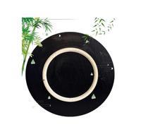 Plateau tournant en bois noir - 50 cm - Plateau de service rond en bois massif pour tables de salle à manger - Plateau rotatif parfait pour recevoir et servir