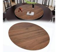Plateau tournant en Bois, Plateau tournant Rond, Plateau de Rangement pour Table de Salle à Manger, présentoir de Service pivotant, Lisse et Silencieux (Couleur : Noyer, Taille : 9
