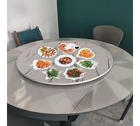 SAGIDAR Plateau Tournant en Bois, Rond Plaque De Service Rotatif, Table À Manger Plateau De Service, Silencieux, Facile À Partager, 6 Couleurs, Belle Et Durable, pour Les Fêtes, Les Banquets