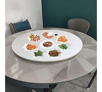 SAGIDAR Plateau Tournant en Bois, Rond Plaque De Service Rotatif, Table À Manger Plateau De Service, Silencieux, Facile À Partager, 6 Couleurs, Belle Et Durable, pour Les Fêtes, Les Banquets