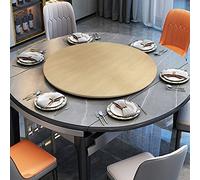 Plateau tournant en bois rond pour table de service et centre de table, parfait pour les fêtes et les divertissements, plateau de service facile à tourner pour la nourriture et les apéritifs