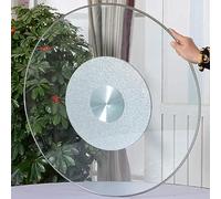 Plateau tournant en verre - Centre de table rotatif à 360 degrés pour salle à manger et cuisine