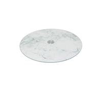 5five Plateau tournant en verre effet marbre 31 cm Blanc
