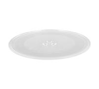 Plateau Tournant en Verre pour Micro-ondes 255mm Plat | Plaque de Remplacement Transparente, Surface Lisse, Support Stable pour Bols, Réchauffage Quotidien et Entretien Ménager