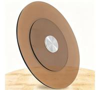 Plateau Tournant en Verre pour Table 60/80/100 cm - Service Rotatif Rond, Plateau Central pour Dîner en Famille, Lazy Susan de Table(Brown,80cm(32in))