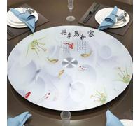 Plateau Tournant En Verre Transparent Lazy Susan Plateau Rond Rotatif | Assiette De Service Pour Table À Manger Grand Plateau Rotatif Style Chinois 80 90 100 Cm Plateau Pivotant(68cm/26in)
