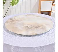 Plateau tournant en Verre trempé de 12 mm d'épaisseur, Plateau Rotatif pour Table à Manger Ronde, Base en Acier et Plastique (Couleur : A, Taille : 88 cm)