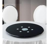 Plateau tournant en verre trempé - Plateau rond transparent pour servir une rotation silencieuse et lisse, très résistant, parfait pour la salle à manger et la cuisine