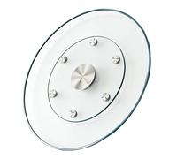 Plateau Tournant en Verre Trempé, Plateau Rotatif 360° avec Roulements Fluides, Plateau de Table Rond pour Maison, Restaurant ou Hôtel(27.5in/70cm)