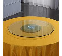 Plateau tournant en verre trempé - Plateau rotatif silencieux avec base en alliage d'aluminium pour un service fluide, parfait pour les tables à manger et les fêtes