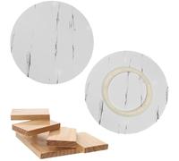 Plateau tournant épais de 50,8 cm pour comptoir et armoire, centre de table lisse, grain de pierre blanche, parfait pour l'organisation du garde-manger