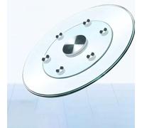 Plateau Tournant Grande 60/70/80/90 cm Lazy Susan Assiette De Service en Verre Trempé Transparent, Plateau Rotatif Rond pour Table De Salle À Manger(90cm/35.4in)