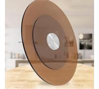 Plateau tournant Lazy Susan 60/70/80/90/100 cm for tables à manger, grand plateau rotatif en verre trempé, plateau de service rond transparent for plateau de table(Brown,36inch(90cm))