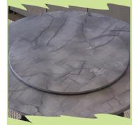 Plateau tournant Lazy Susan de 80 cm - Plateau de service rotatif de 100 cm pour tables de salle à manger, assiette en marbre gris de 60 cm - Parfait pour partager et divertir sans effort des aliments
