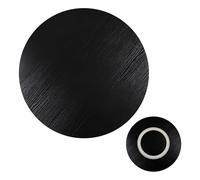 Plateau tournant Lazy Susan en bambou rotatif à 360° pour table de salle à manger et comptoir de cuisine 80 cm Organiseur de rangement élégant (Noir)