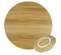 Plateau Tournant Lazy Susan En Bois, Base Pivotante Silencieuse, Rotation À 360° Silencieuse Et Fluide, Plateau Tournant De Bureau Lazy Susan, For Dessus De Table/comptoir(Light walnut,70cm(28in))