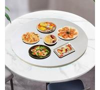 Plateau tournant Lazy Susan en bois de 100 cm de diamètre pour table de salle à manger, roulements silencieux pour une rotation fluide, parfait pour recevoir et servir des aliments