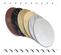 Plateau tournant Lazy Susan en bois de 114,3 cm - Grand plateau de service rotatif pour table de salle à manger - Marbre silencieux - Noir - Pour livraison d'épices et de nourriture - 110 cm