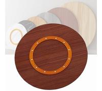Plateau tournant Lazy Susan en bois massif de 76,2 cm - Plateau de service rond robuste pour table de salle à manger et cuisine - Grande assiette de service de 80 cm pour un divertissement et un