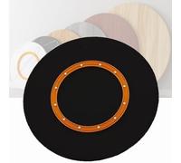 Plateau tournant Lazy Susan en bois massif de 76,2 cm - Plateau de service rond robuste pour table de salle à manger et cuisine - Grand plateau de service rotatif noir de 90 cm