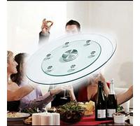 Plateau Tournant Lazy Susan En Verre Trempé Pivotant Pour Table À Manger | Plateau De Service Rond Grand Plateau Rotatif Pour Centre De Table 70 80 90 100cm, Épais 10mm(98cm(39in))
