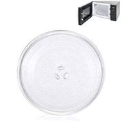 Plateau Tournant Micro Onde 25.5 cm Verre Micro-Ondes Universel avec 3 Fixations Convient,Assiette pivotante universelle pour micr