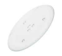 Plateau Tournant Micro-ondes en Verre 31,5cm, Plat de Cuisson | Verre Clair, Bords Arrondis, Finition Lisse Antiadhésive, Compatible Modèles de Four à Micro-ondes