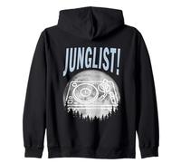 Plateau tournant Moon Drum and Bass DJ Jungle Music EDM Junglist Sweat à Capuche