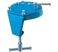 HEUER Étau de fixation pivotant 2 en 1 - Fixation flexible - Gain de temps et d’espace - Poids : 2,3 kg - Épaisseur de table : 10-60 mm - Compatible avec étau/Compact, Bleu/Argent