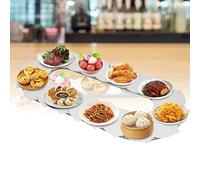Plateau tournant pivotant à 360° manuel réglable, plateau de service antidérapant pour table de salle à manger partagée