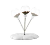 Plateau tournant pour chat - Distributeur de nourriture pour chat | Jouet en forme de balle amovible avec tige à ressort | Plateau de jeu | Jouets pour animaux de compagnie | Boules de friandises