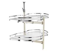 Plateau Tournant pour Meuble d'Angle-VEVOR-Étagère Pivotante 91,4 cm de Largeur-Réglable Hauteur à 2 Niveaux
