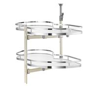 Plateau Tournant pour Meuble d'Angle-VEVOR-Ouverture à Gauche-Étagère Pivotante 91,4 cm de Largeur-Hauteur à 2 Niveaux