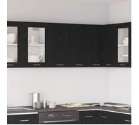 Plateau tournant pour placard d'angle - tourniquet Vidaxl Armoire suspendue avec étagère Lyon Chêne noir 60 x 31 x 60 cm