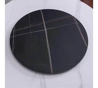 Plateau tournant pour table de salle à manger, plateau de service rond en pierre frittée Lazy Susan avec design rotatif, idéal pour centre de table et service facile