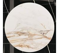 Plateau tournant pour table de salle à manger, plateau de service rond en pierre frittée Lazy Susan avec design rotatif, idéal pour centre de table et service facile