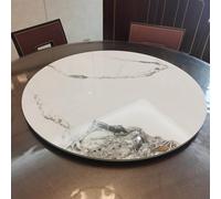 Plateau tournant pour table de salle à manger, plateau de service rond en pierre frittée Lazy Susan avec design rotatif, idéal pour centre de table et service facile