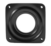 Plateau tournant robuste à 360 degrés, base de roulement pivotante en acier galvanisé pour tabourets de bar, chaises de bureau, présentoirs, rotation fluide et silencieuse, noir (7,6 cm)