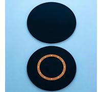 Plateau tournant rond en bois de 61 cm, 81,3 cm, 101,6 cm pour table de salle à manger, centre de table, grande assiette de service pivotante (noir, 45 cm)