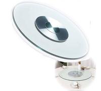 Plateau tournant Rond en Verre trempé 20" 24" 27" 31" 35" 39" Transparent pour Table à Manger, Plateau de présentation et de Service, Base en Alliage d'aluminium, Rotation à 360° (S