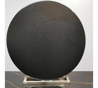 Plateau Tournant Rond en Verre Trempé Noir, 40 Pouces Lazy Su san pour Table à Manger, Centre de Table Rotatif avec Roulement, Idéal pour Cuisine et Maison(80cm(31.5"))