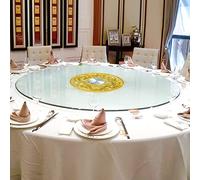 Plateau tournant Rond en Verre trempé, Plateau de Service Rotatif, Support Rotatif, Plateau de Table pour la Cuisine et la Salle à Manger, Organisateur de Table, Porte-épices pour banquets,