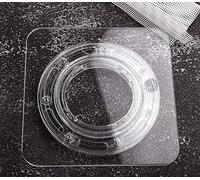 Plateau tournant Transparent de 17,8 cm avec Tapis antidérapant, Base à roulement en Acrylique San SOP avec Dessus carré Transparent, glaçage Vos Cookies et Cupcakes Plus Facilement