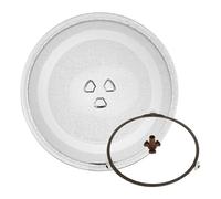 Plateau tournant universel en verre for micro-ondes, plateau tournant durable, couvercle rond de remplacement for micro-ondes, 24,5 cm