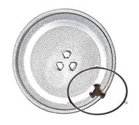 Plateau tournant universel en verre pour micro-ondes 315 mm, 270 mm, 255 mm, rond, avec anneau et support de rechange pour four à micro-ondes (couleur)
