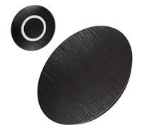 Plateau Tournante Rond, Plateau Rotatif en Bois Massif, 360° Rotation Plateau De Service, Assiette De Service Rotative Ronde pour Les Dîners De Famille Et Les Fêtes(Black,80cm (30 in))
