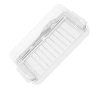 Plateau Trancheuse à Beurre en Acier Inoxydable Transparents Top Fromage Boîte de Rangement pour Réfrigérateur Cuisine Accessoire