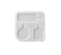 Plateau unique en silicone rond carré pour porte-clés, bijoux, boissons, moules époxy, pendentifs en résine