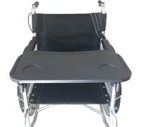 Plateau universel pour fauteuil roulant Table amovible pour fauteuil roulant Bureau amovible pour adulte Accessoire de mobilité Porte-gobelet Accessoires durables pour fauteuil roulant Convient aux ac