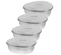Plateau Vapeur Mini en Acier Inoxydable 4 Pièces | Format Compact, Cuisson Simultanée de Plusieurs Aliments, Isolation des Odeurs, Adapté aux Bureaux et Petites Cuisines